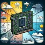 "Image of Nvidia GPUs designed for climate simulation, showcasing advanced technology and high-performance capabilities to enhance environmental research and modeling."